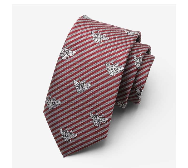  飛翔する鳥柄シルクネクタイ