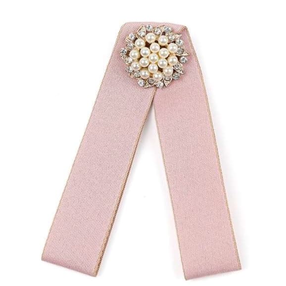 ネクタイ  真珠飾り付き袴用リボンタイ