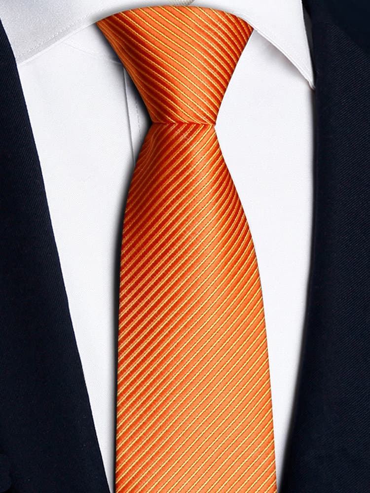 ネクタイ 斜めストライプ柄ジッパー式簡単装着ネクタイ