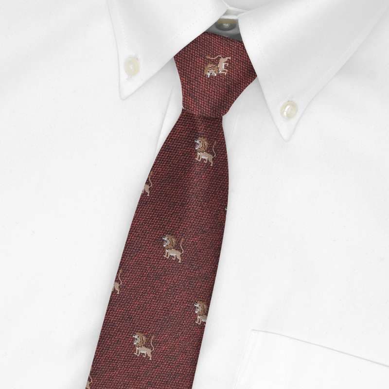  飛翔する鳥柄シルクネクタイ