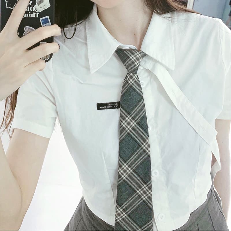 ネクタイ 装着簡単 格子柄ネクタイ