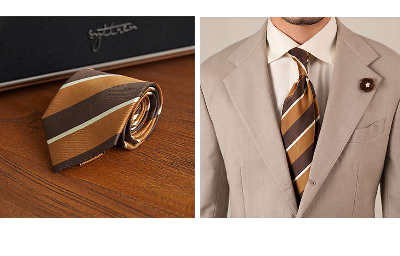 上品なストライプ柄ネクタイ
