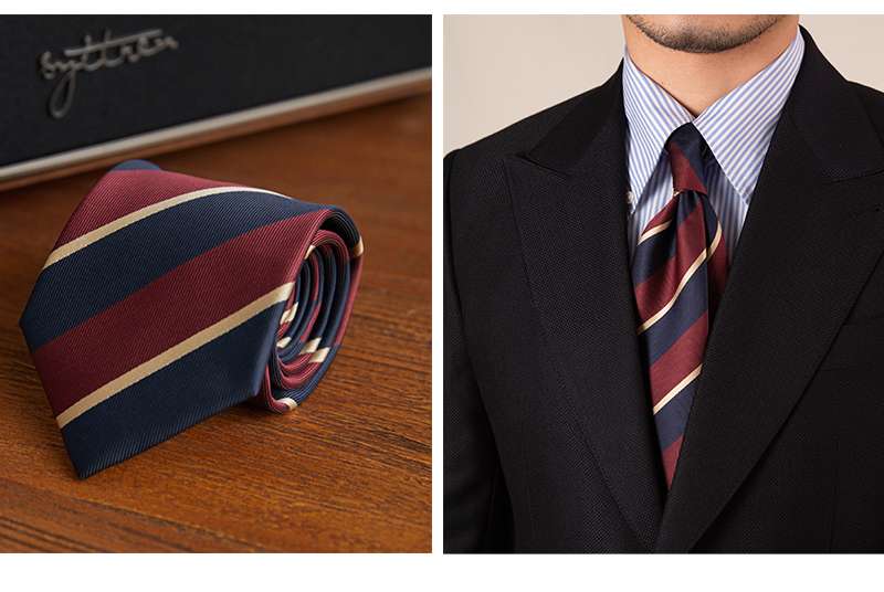 上品なストライプ柄ネクタイ