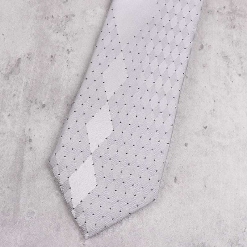  シックな小紋柄シルクネクタイ