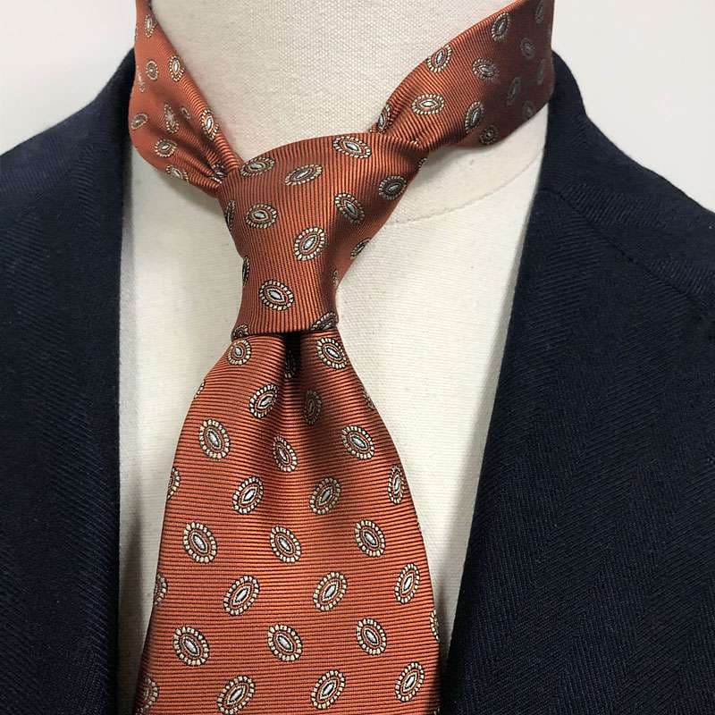  小紋柄シルク製フォーマルネクタイ