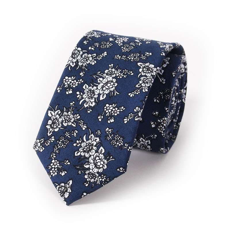  花柄シルク製フォーマルネクタイ