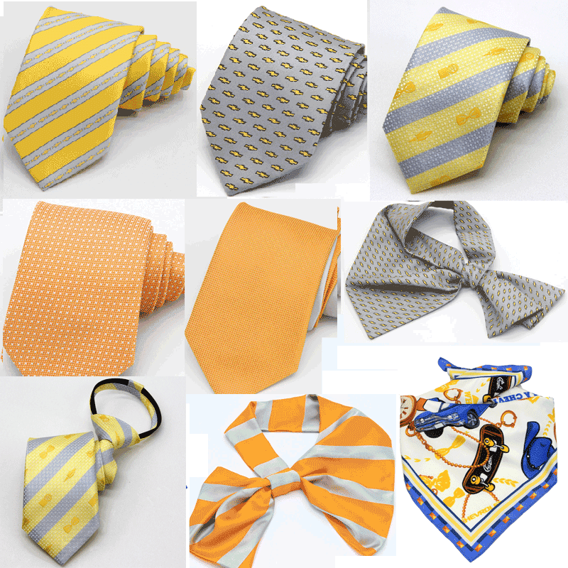  シボレー社ロゴ入りストライプネクタイ