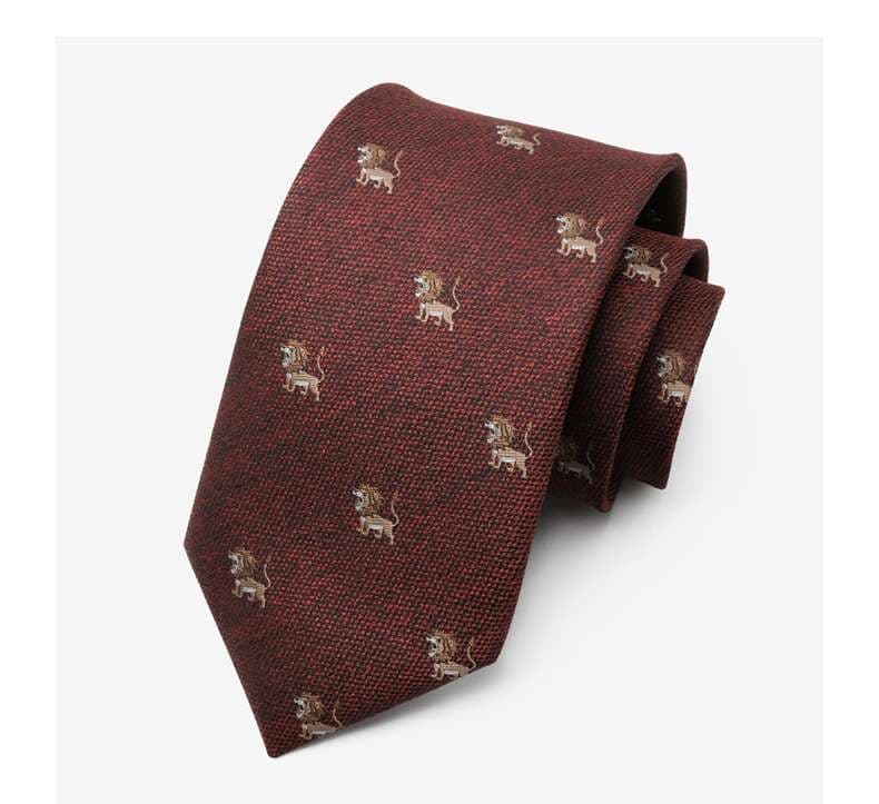  飛翔する鳥柄シルクネクタイ