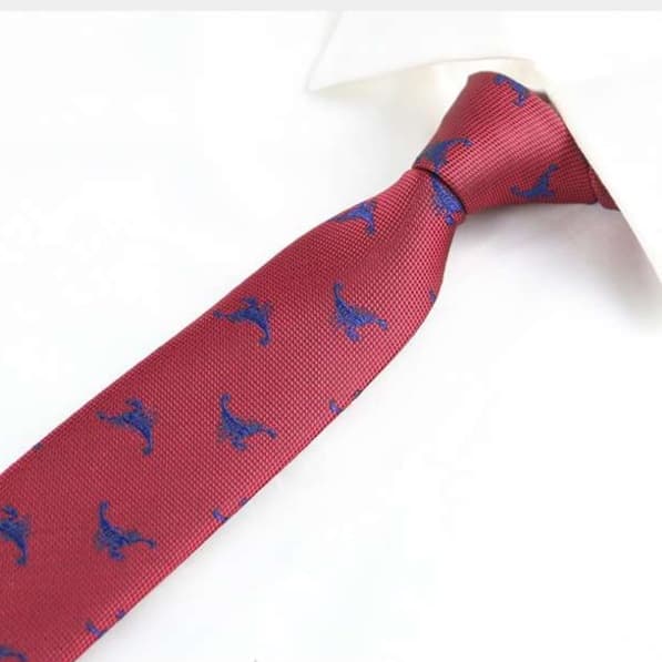動物柄シルク織りネクタイ
