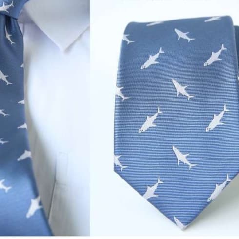 動物柄シルクネクタイ