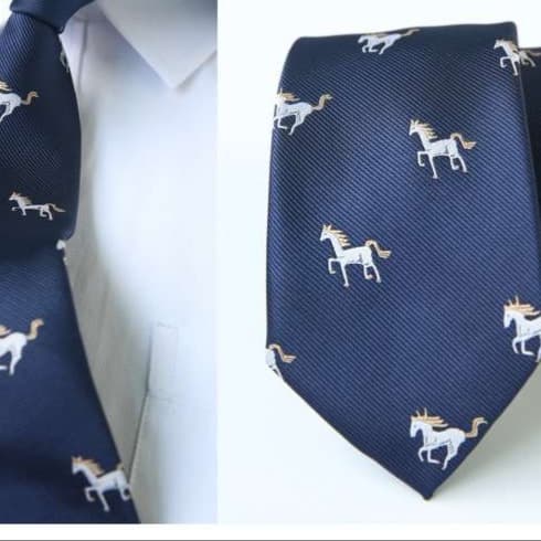 動物柄シルクネクタイ