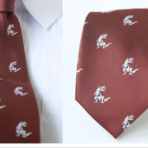 動物柄シルクネクタイ