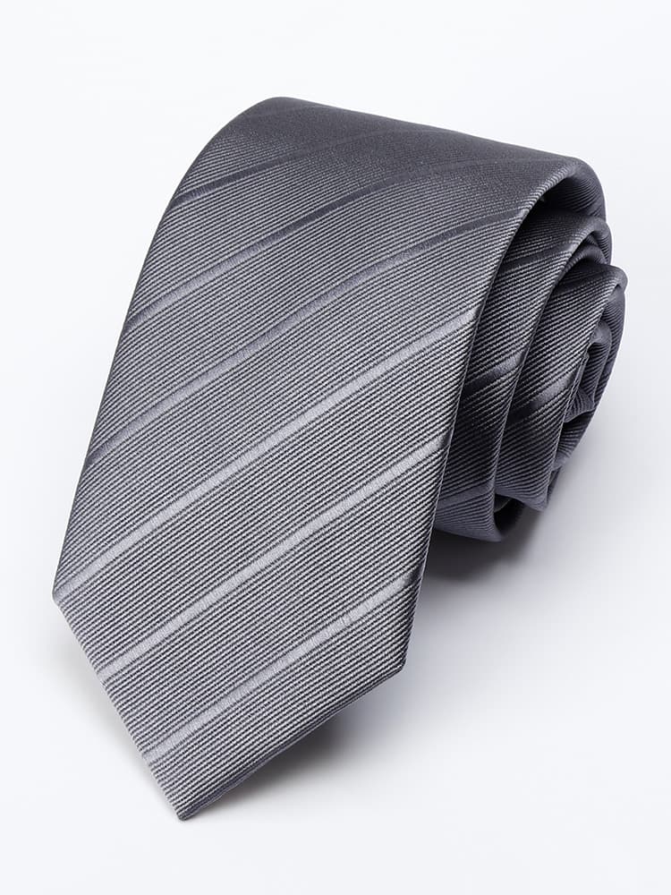 ネクタイ 上質絹織り斜め縞ネクタイ